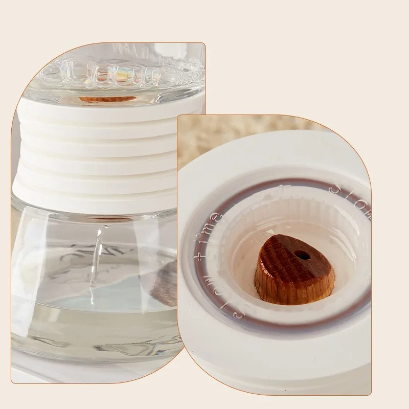 2023 New Glass Bottle Ceramic Hourglass Type Fragrance Oil Diffuser Air Fresher Home Decor Reed Diffuser