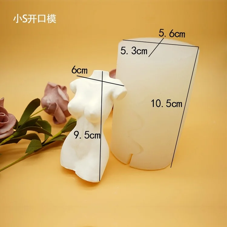 
2021 Female Body DIY Candle Male Female Figure Aromatherapy Plaster Mold Human Body Silicone Mold 