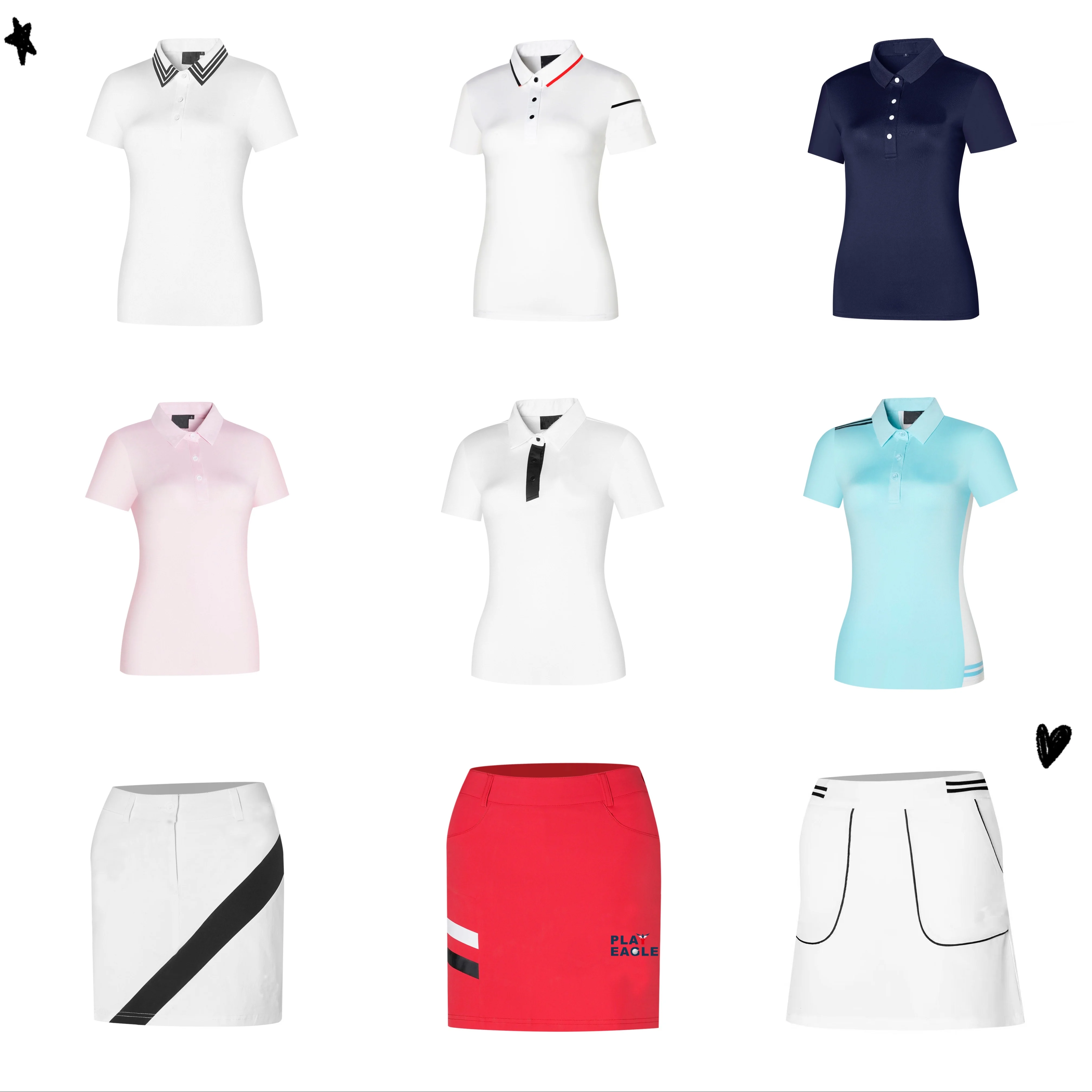 Спортивная Базовая Комбинированная юбка с коротким рукавом, женское платье-поло для гольфа, одежда