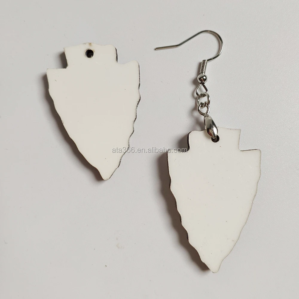 Custom Blank Wooden MDF Earrings for sublimation/MDF earrings Promotion Carving engraving UV printing logo