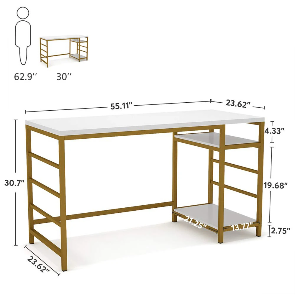 Hot Sale Metal Frame Writing Desks Office Home Working Study Table l shaped computer desk