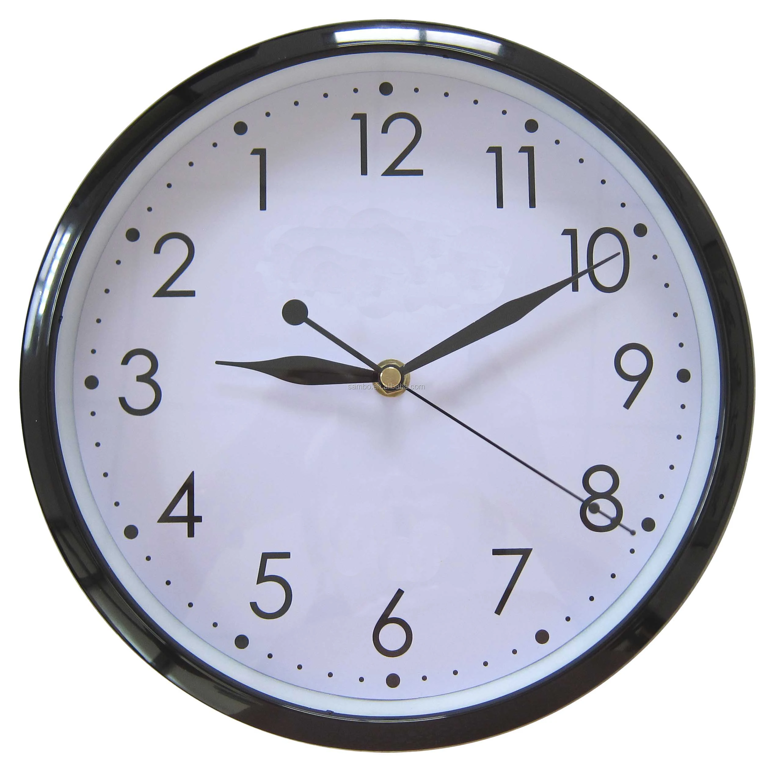 10 Inch Plastic Reverse Running Wall Clock