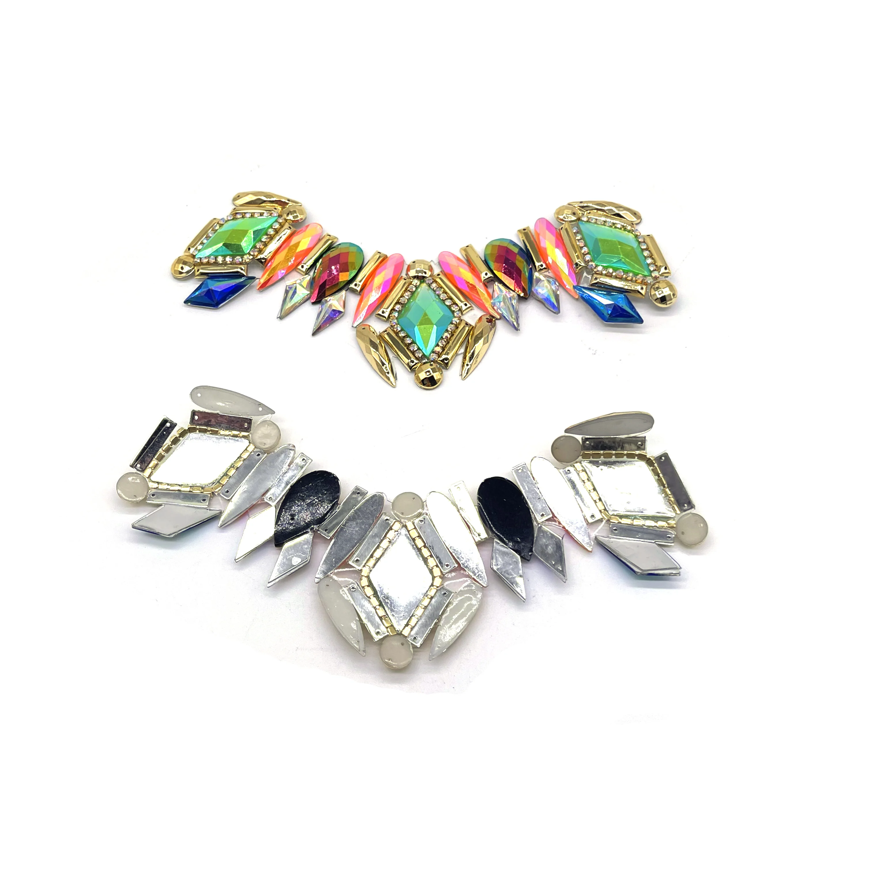 2025 Carnival Season Assorted Gems Forehead Appliques Rhinestone Decor for Bahamas Carnival Costumes Resin Material for Shoes