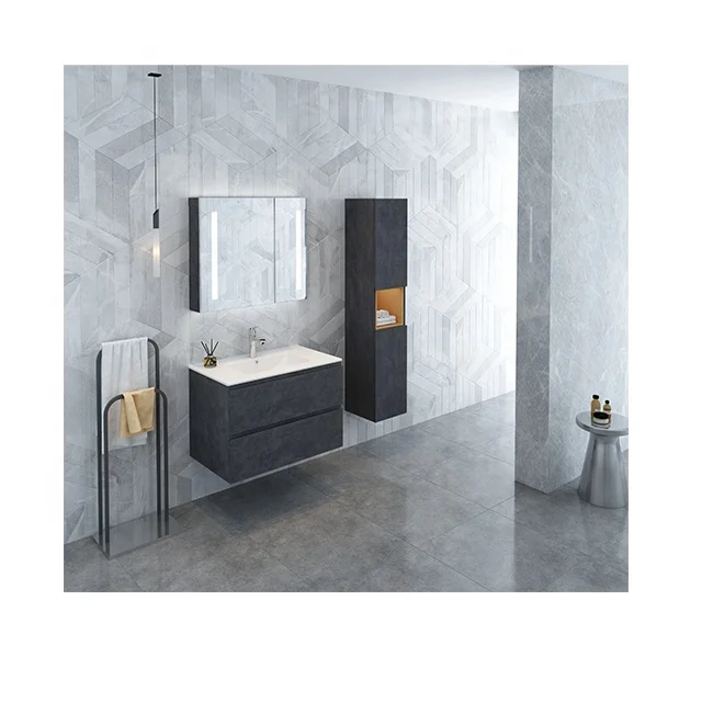 
European hot selling customized pvc modern bathroom vanity 