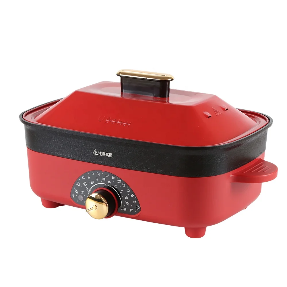 Home Frying Pan Hot Pot Steamer Grilling Multipurpose Cooking Electric Pot
