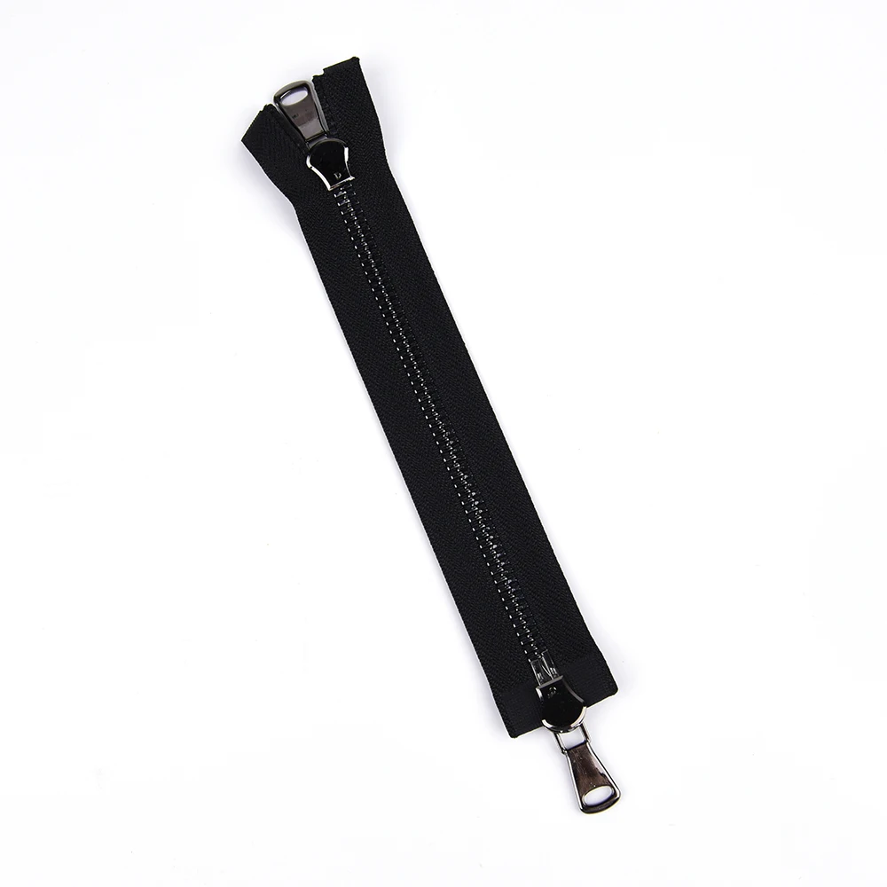 Best Selling Products Custom Jeans Zip Bags Jacket Coat Customized Open End Two Ways Autolock Thumb Puller Black Nickel Zipper