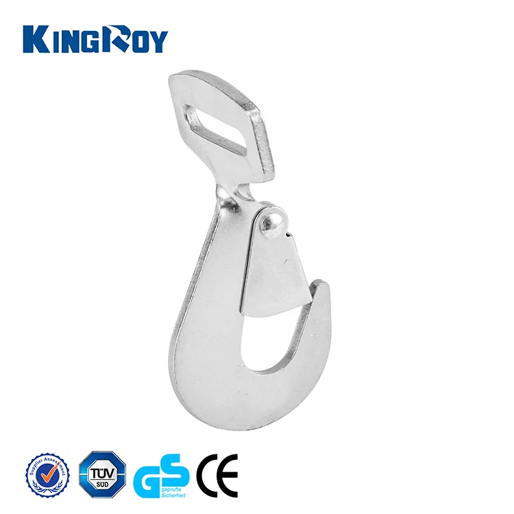 KINGROY 2inch 50mm 5ton reinforced forged twisted snap hook with latch for ratchet strap tie down
