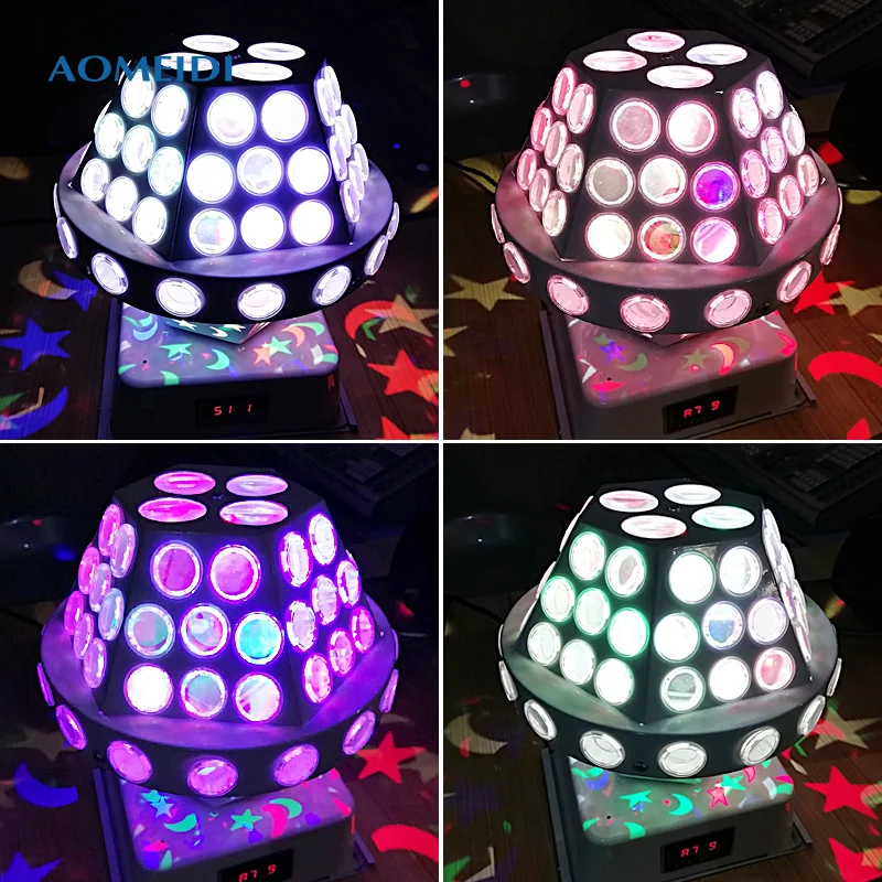 
DMX LED Moon and Star Effect Double UFO DJ Equipment Disco Lights Ball from China 