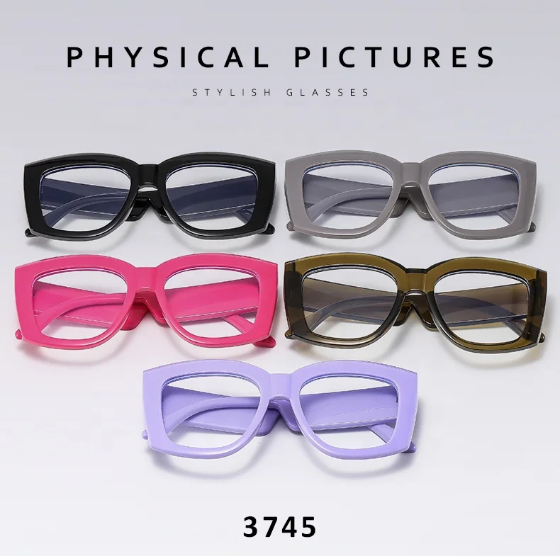 China manufacturer wholesale fashion oversized frame anti computer ray radiation blue light filter eye glasses for women