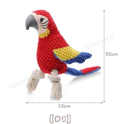 2022 Parrot Goose Pigeon Shape Pet Plush Toy Squeaky Interactive Stuffed Dog Toys