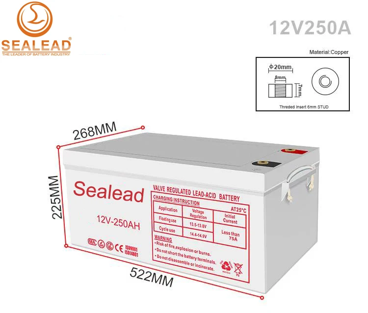 
Nigeria 12v250ah Sealed VRLA maintenance free battery for hydrometer 