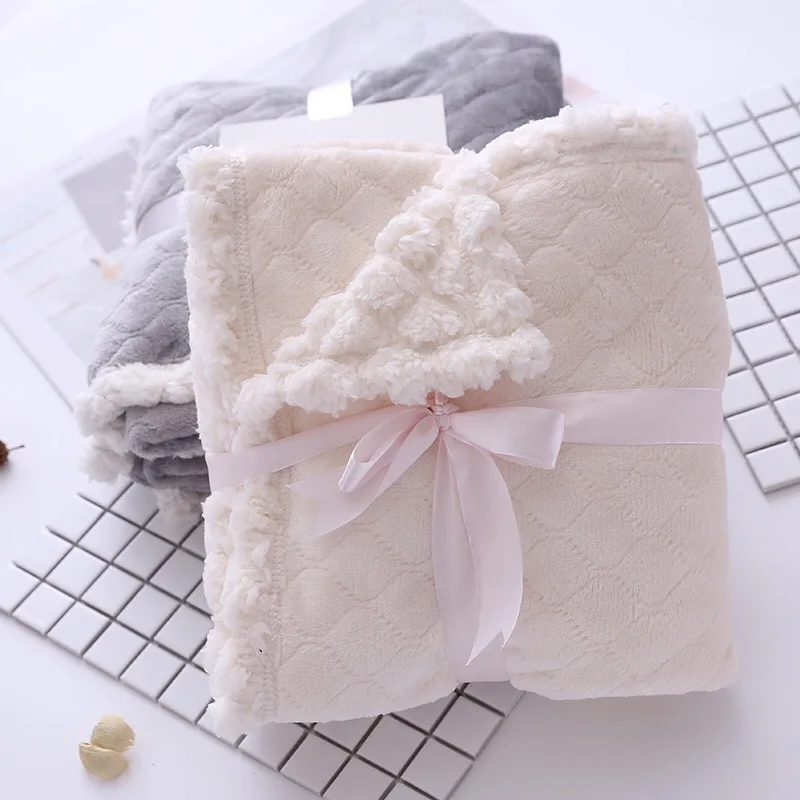 Супер мягкое роскошное Двухслойное одеяло из 100% полиэстера фланелевое корейское