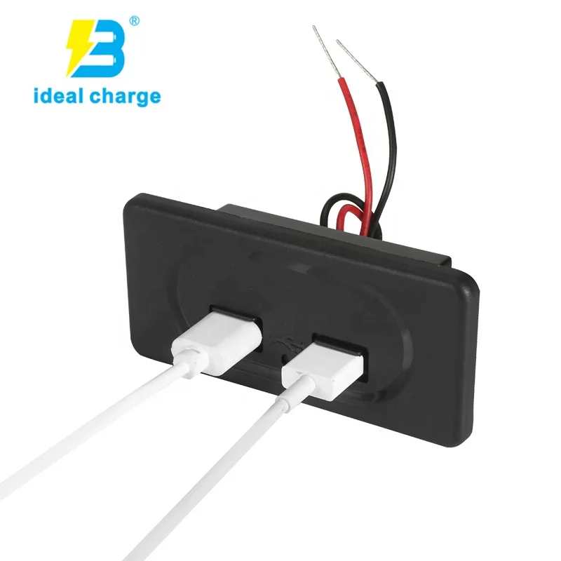Автомобильное зарядное устройство USB 12v с двойной розеткой для телефона адаптер автомобильного