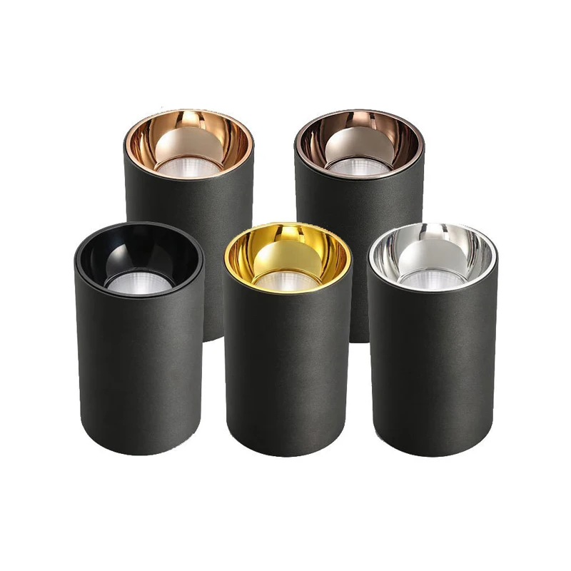 New Round Black White Led Ceiling Light Anti Glare Zigbee Tuya Dimmable 7W 12W 18W 25W 35W Hanging Surface Mounted Led Downlight