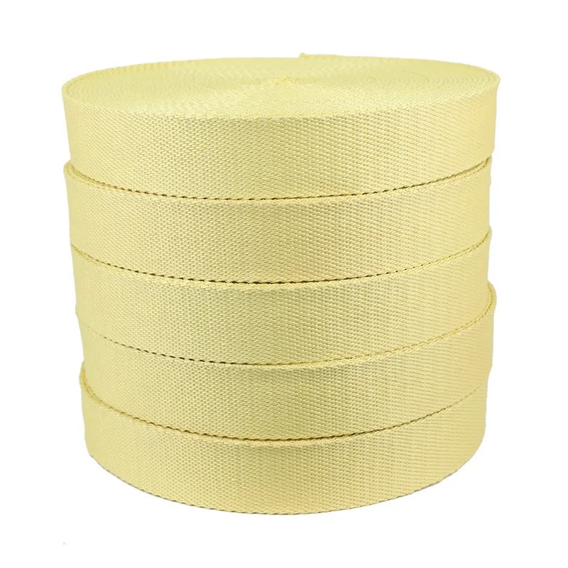 China Factory 100% Para Aramid Tape 1500d 12GSM High Strength Aramid Fireproof Safety Belt