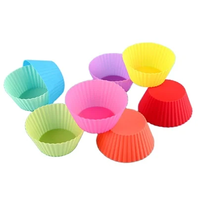 Силиконовая форма для маффинов, форма для торта, форма для домашнего мусса, круглая красочная форма для торта, 7 см, инструмент для выпечки «сделай сам»