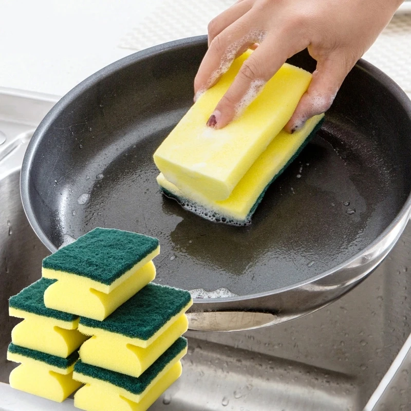 wholesale nylon cloth multipurpose kitchen dish washing sponge scrubbers PU dishes cleaning sponge