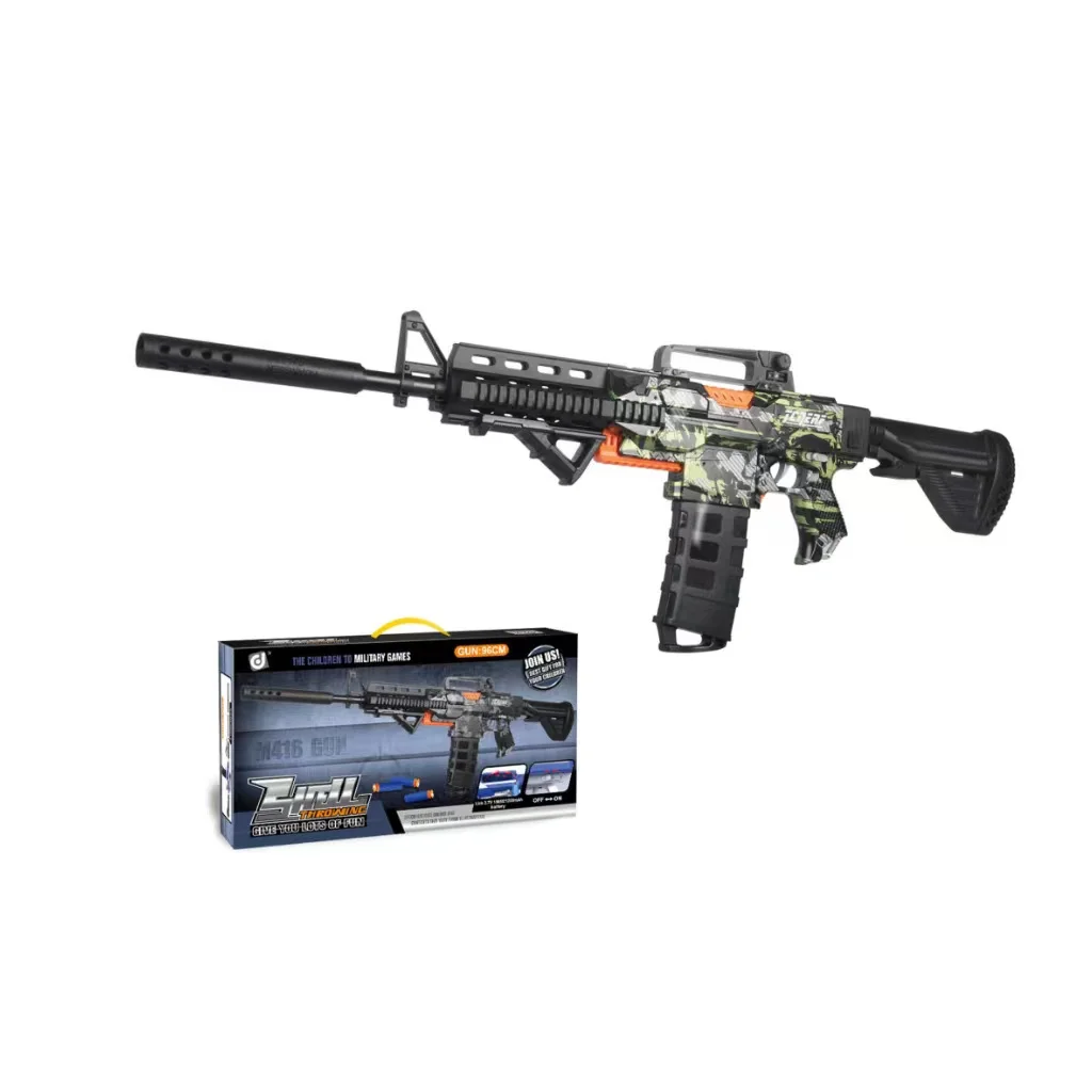 Children Military Gun Model Battle Shooting Game M416 Shell Ejection Soft Bullet Gun Toy