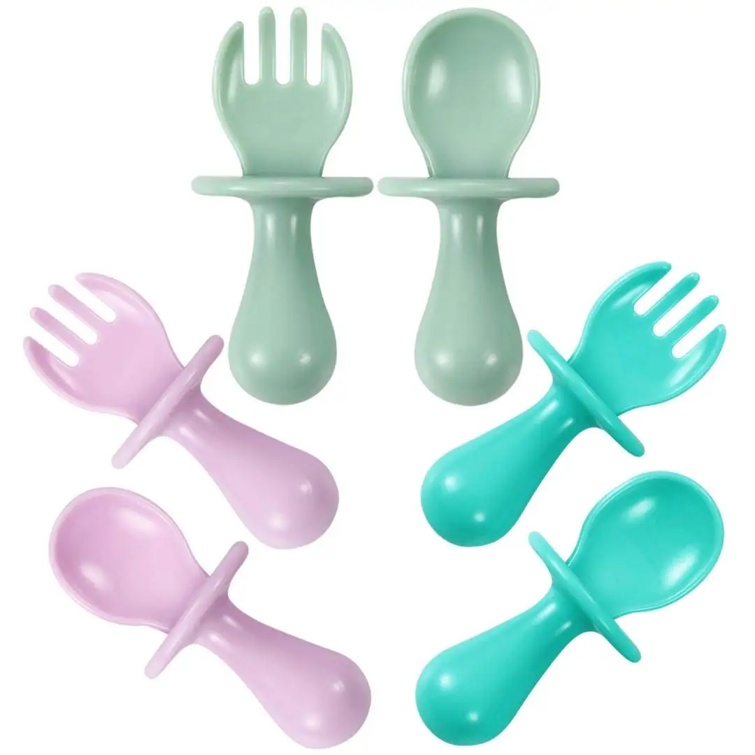 Baby Spoons and Forks for Baby Leading Weaning Toddler Utensils Baby Spoons First Stage