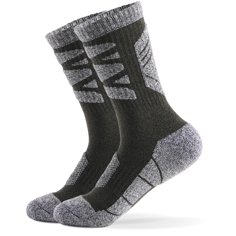 Good quality winter warm fleece cashmere merino wool woolen alpaca hiking socks for men