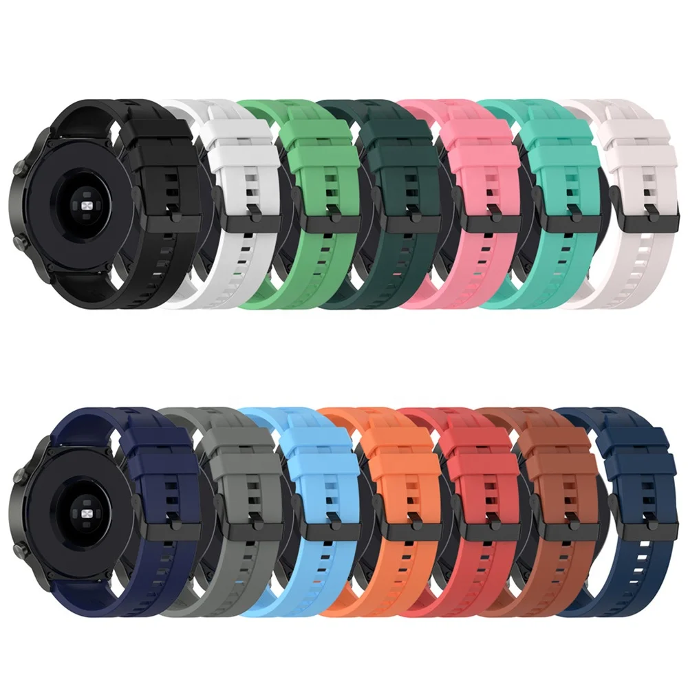 20mm 22mm Silicone Strap for Huawei Watch GT 2/2e/Pro/3/3Pro/,Runner Honor Magic Soft Sport Bracelet Band for Samsung Gear S3