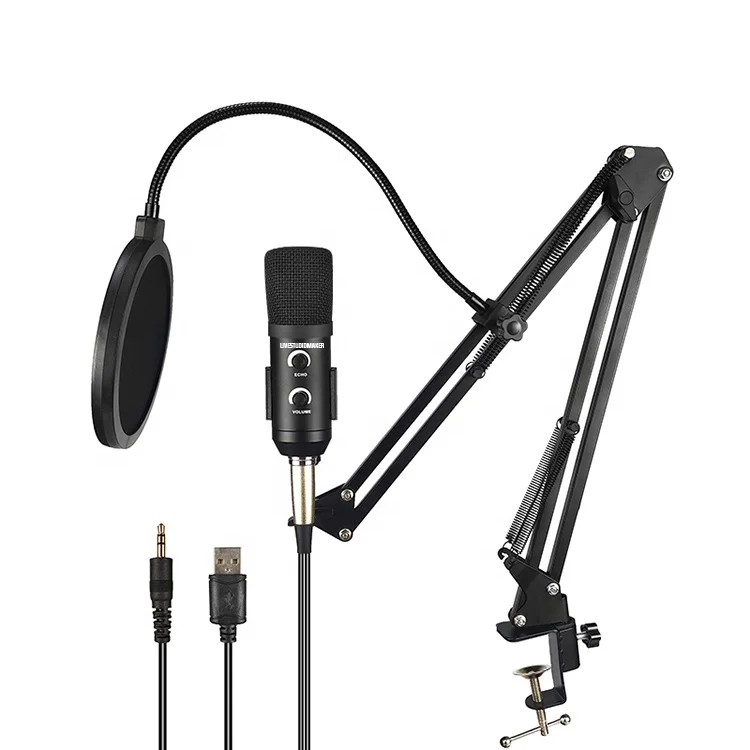 NB-35 Manufacturers Tabletop Microphone Clamp Holder Desktop Microphone Stand Folding Adjustable Bracket  1/4 to 3/8 Screw for S