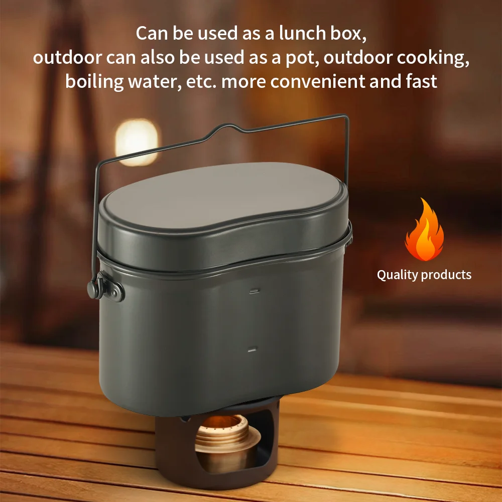 Durable Camping Cookware Metal Mess Tins Portable Lunch Box Mess Tin