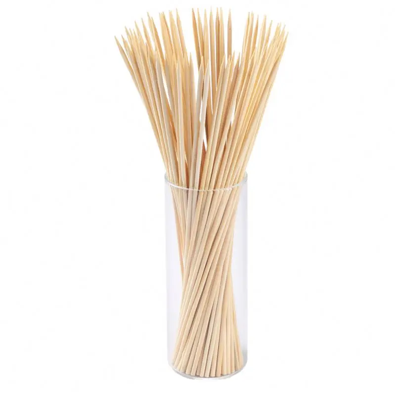 Hot Sale 30Cm 3Mm X300 Customized Long Dull Tusuk Sate Bamboo Skewer