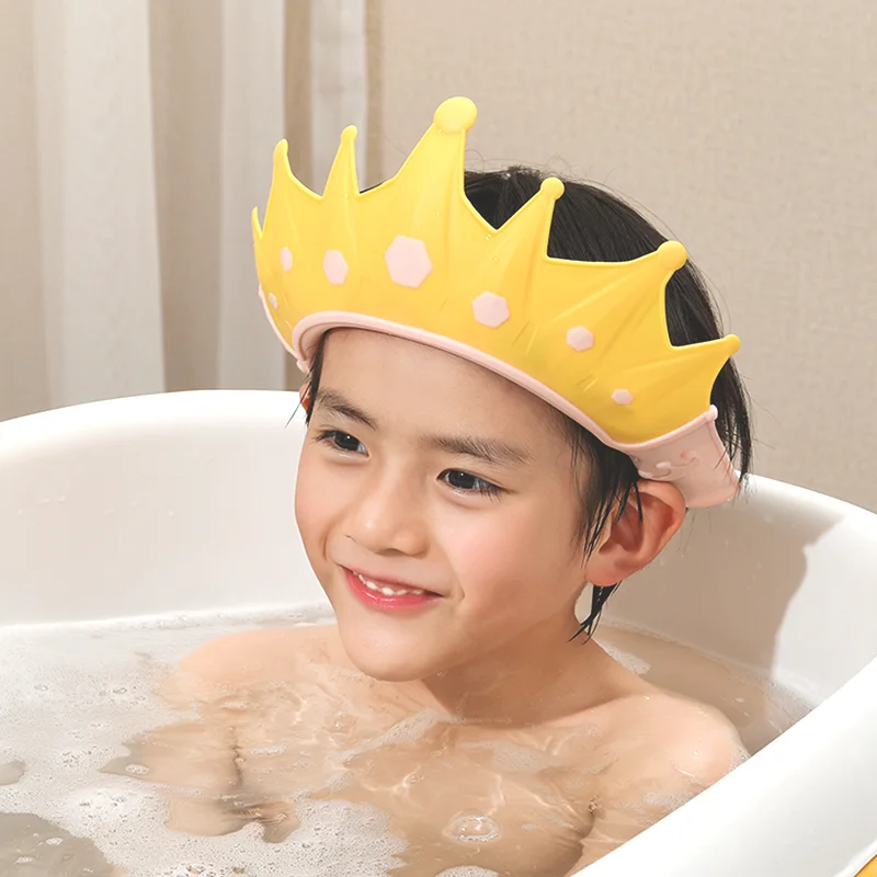 Waterproof Shampoo Hat for Children Toddler Girls Boys Ears Eyes Protect Baby Shower Cap for Baby 0-5 Years