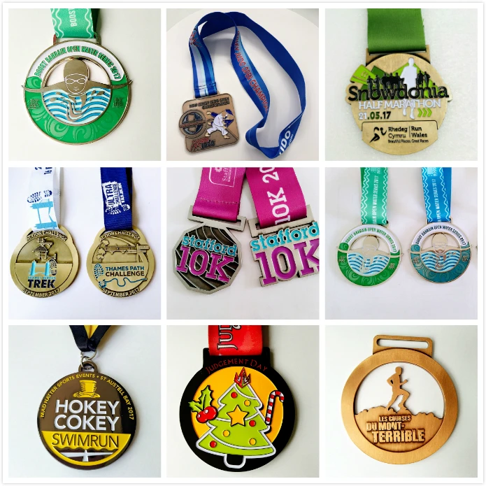 High Quality Custom Metal Crafts Gold Silver Bronze Medals Brass Aluminum Zinc-Polished Business Gifts Souvenirs Sports Logo