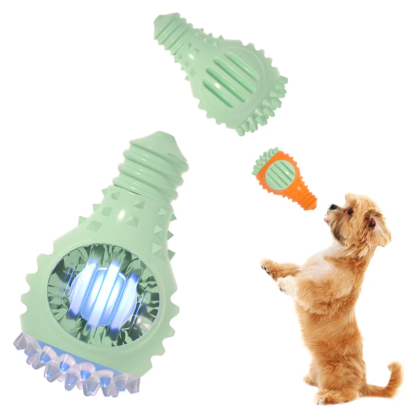 Pet toy Sound ball tpr light bulb shaped emitting ball molar bite resistant dog toy