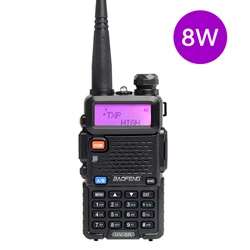 High power 8W BAOFENG UV-5R VHF UHF Dual Band Two Way Ham Radio Transceiver Walkie Talkie