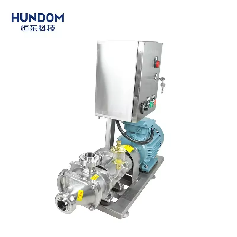 HUNDOM High Quality Sanitary Double Twins Screw Pump For Chili Paste Syrup Jam Pulps Fruit Yogurt
