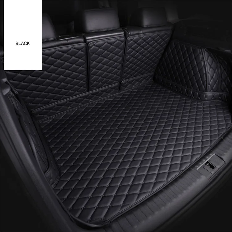 Luxury and high-quality custom fit car trunk mat Full leather surround  pickup truck trunk mat tesla model y trunk mat