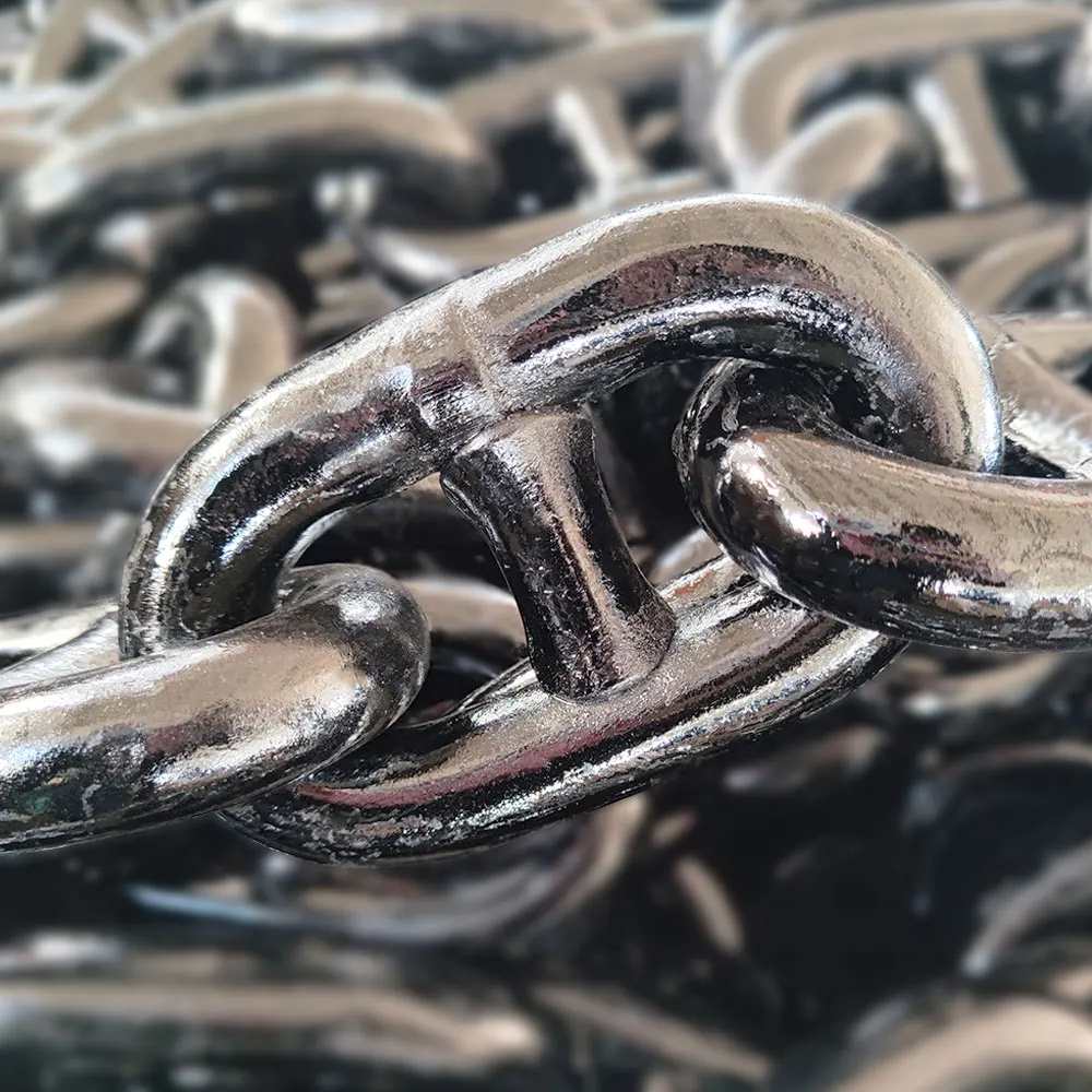 22mm black painted grade u3 cm690 stud link anchor chain