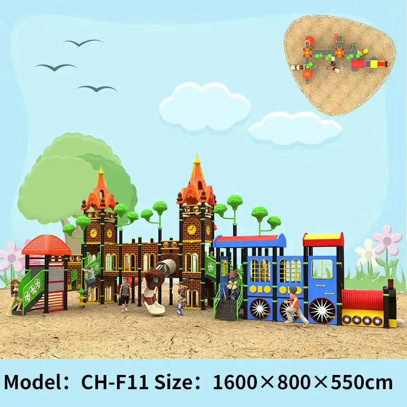 Cheap Price Outdoor Plastic Kids Playground Equipment With Slide For Sale