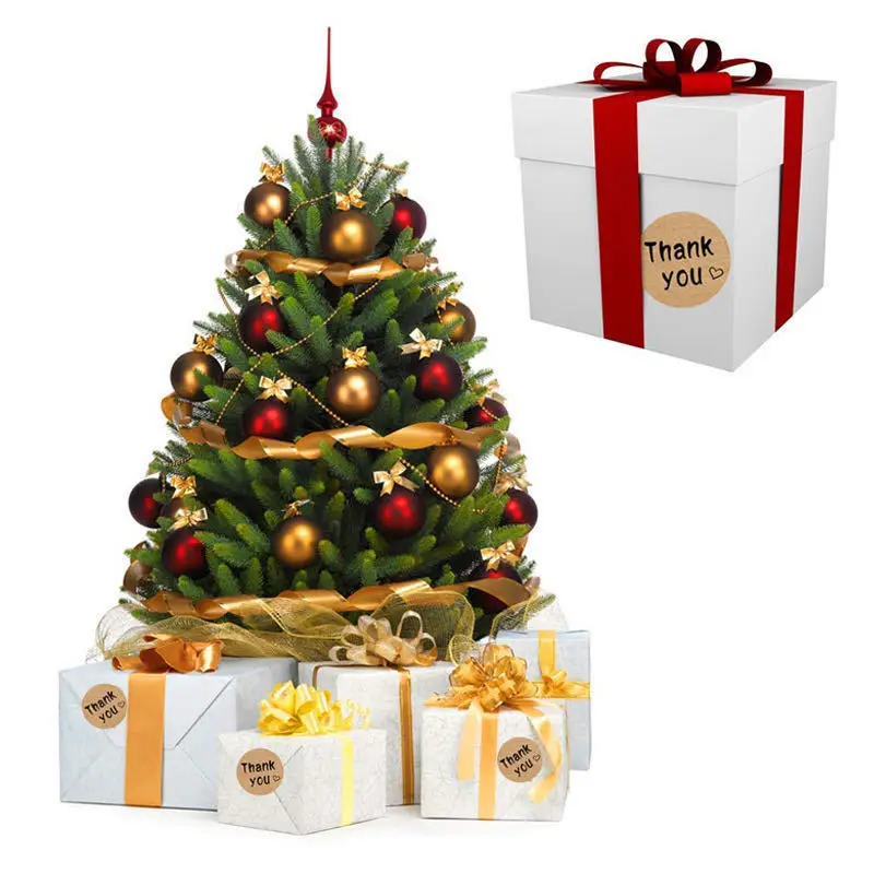 1 Inch Round Natural Kraft Paper Handmade with Love Stickers Total 500 Adhesive Labels Per Roll