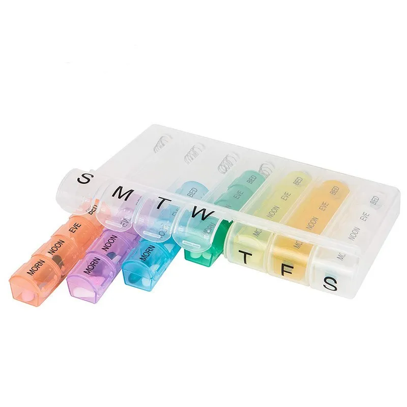 7 Day Plastic Medical Organizer Weekly Pill Box