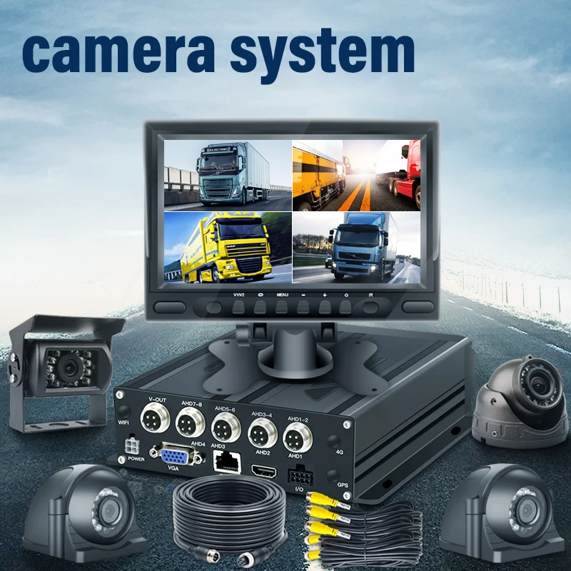 CCENTEN 4-Channel car mounted video recorder MDVR dual SD card network high-definition 1080P video AHD monitoring set