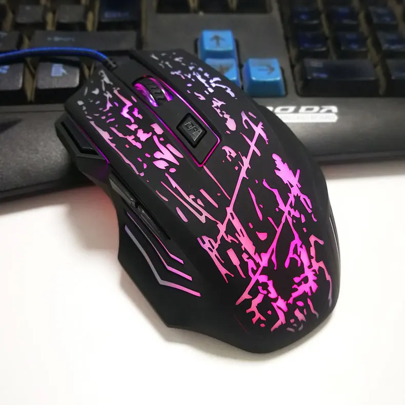 Лидер продаж, USB-мышь с подсветкой, оптическая прокрутка, проводная мышь для ноутбука, настольного компьютера, игровая мышь для офиса и игрового использования