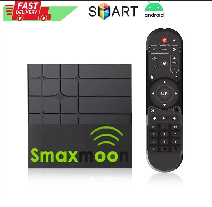 Smaxmoon IP TV m3u Support reseller panel IPTV Android Smart TV Box subscription 12 Months Warranty