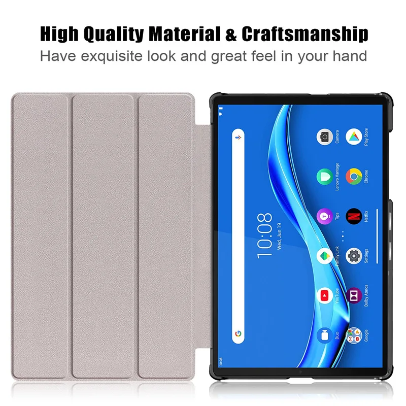 For Lenovo TAB M10 HD 2nd Gen 2 TB-X306X X306 X306X 2020 M10HD Tablet Case Custer Fold Stand Bracket Leather Cover