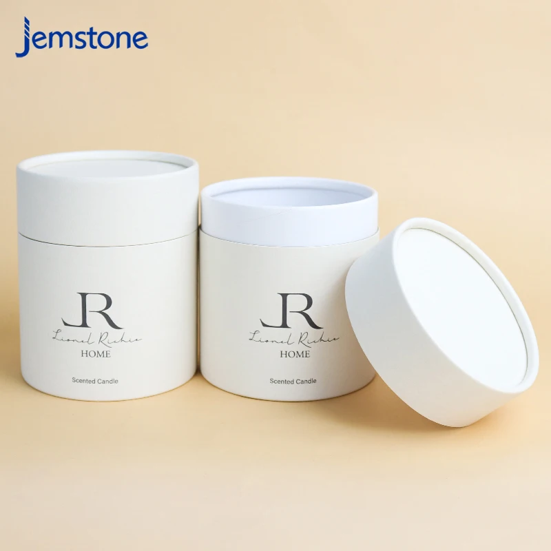 Factory Eco Round Box Handmade Soy Wax Luxury Candle Glass Jar Craft Paper Tubes Cardboard Paper Tubes Packaging Cylinder Box