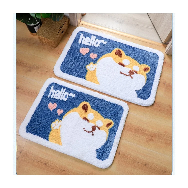 Оптовая продажа, мягкие ворсистые коврики для ванной из полиэстера и микрофибры, абсорбирующие воду напольные коврики для ванной