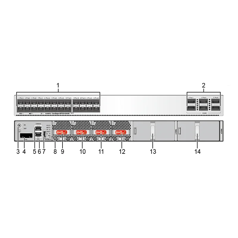 HW S6700 Series S6730S-H24X6C-A 02353HV 24*10GE SFP+ ports, 6*40GE/100GE QSFP 24 port gigabit poe switch