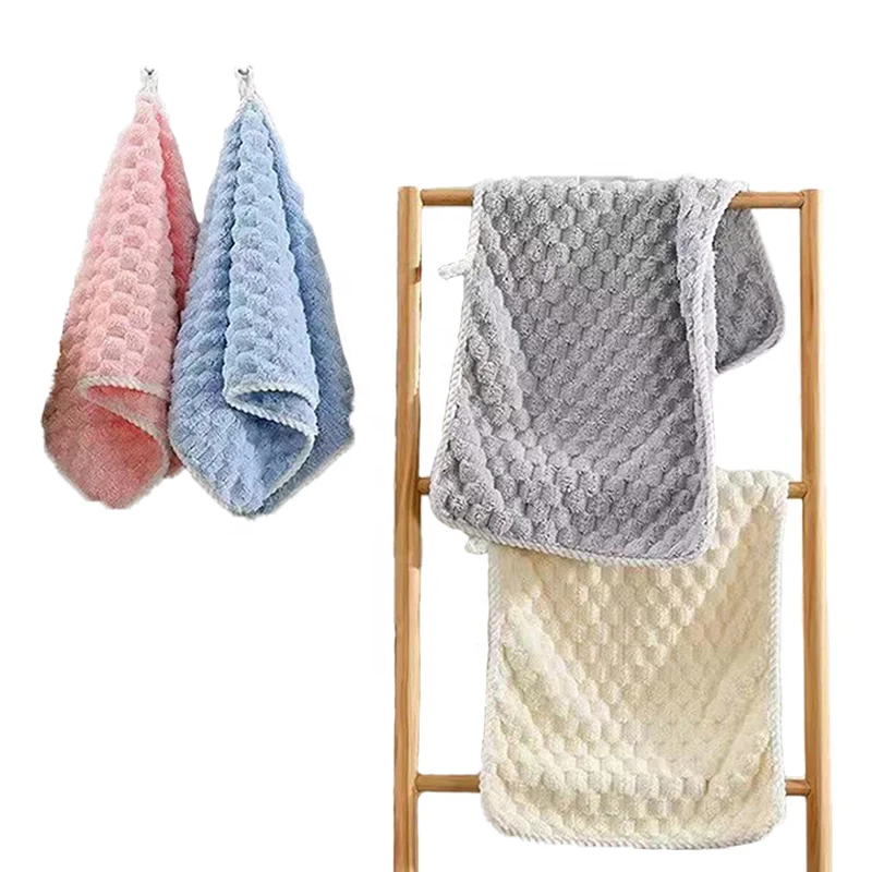 Soft skin friendly coral fleece thickened adult microfiber bath towel set gift coral fleece soft absorbent face towel bath set