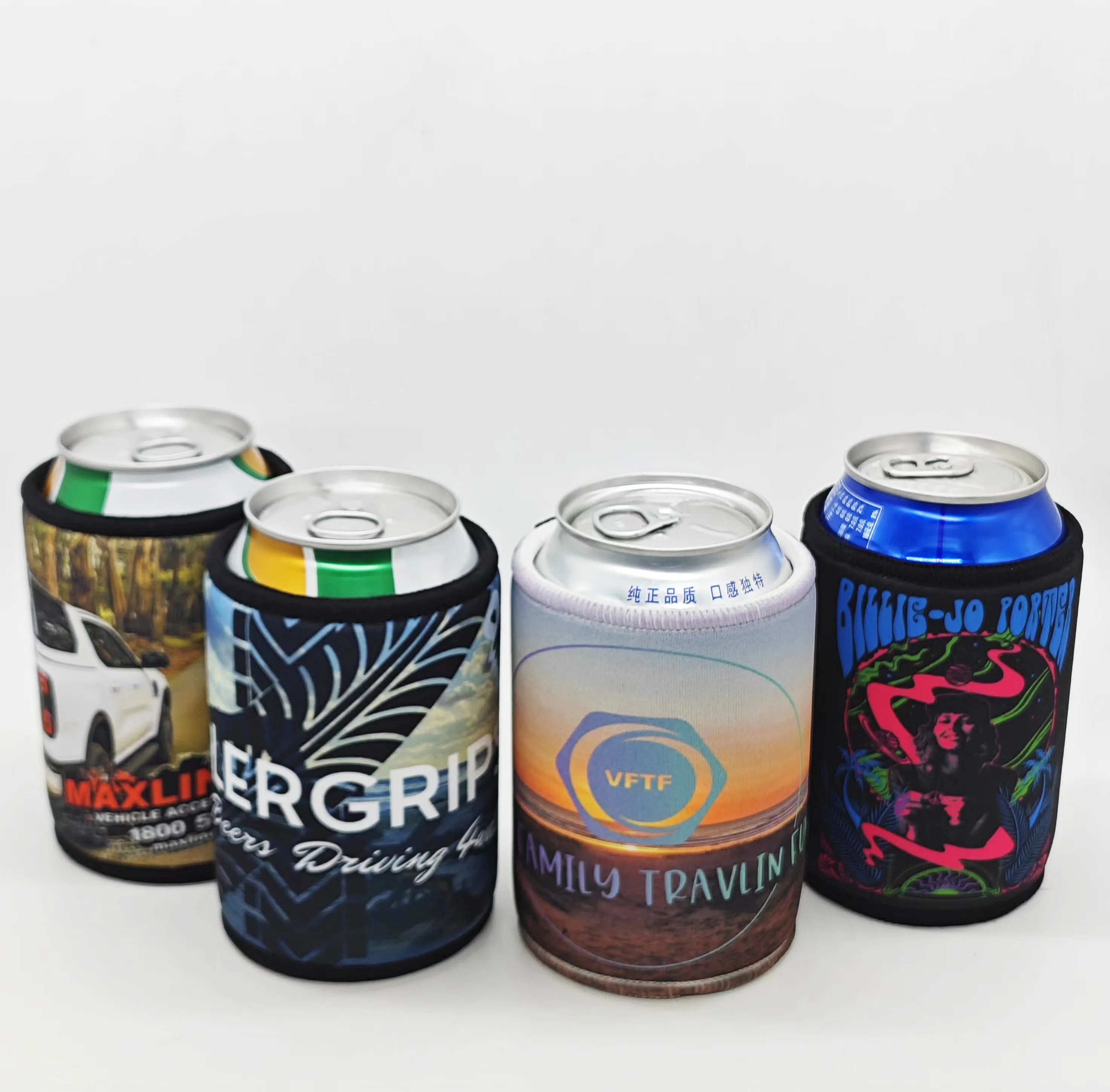 Stubby Holder Custom Logo Neoprene Promotional Personalized Printed  Can Cooler Stubby Holder with Base
