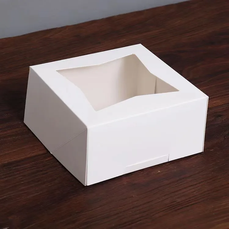 READY TO SHIP WHITE CARD DONUTS PACKAGING BOX WITH CLEAR WINDOW COOKIE BOX DIRECT FACTORY