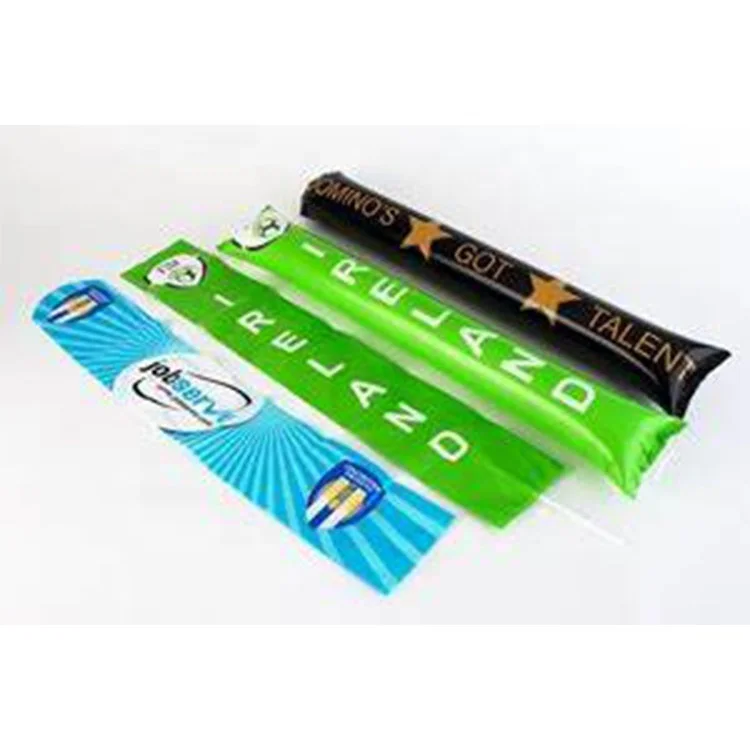 Custom printed promotional inflatable noisy thunder sticks knock stick cheering tools
