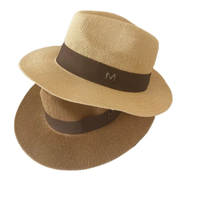 Hot Sale Grass Braid Designers Straw Hats Natural Female Straw Hat Girl Foldable Quality Woman Wide Brim Straw Hat